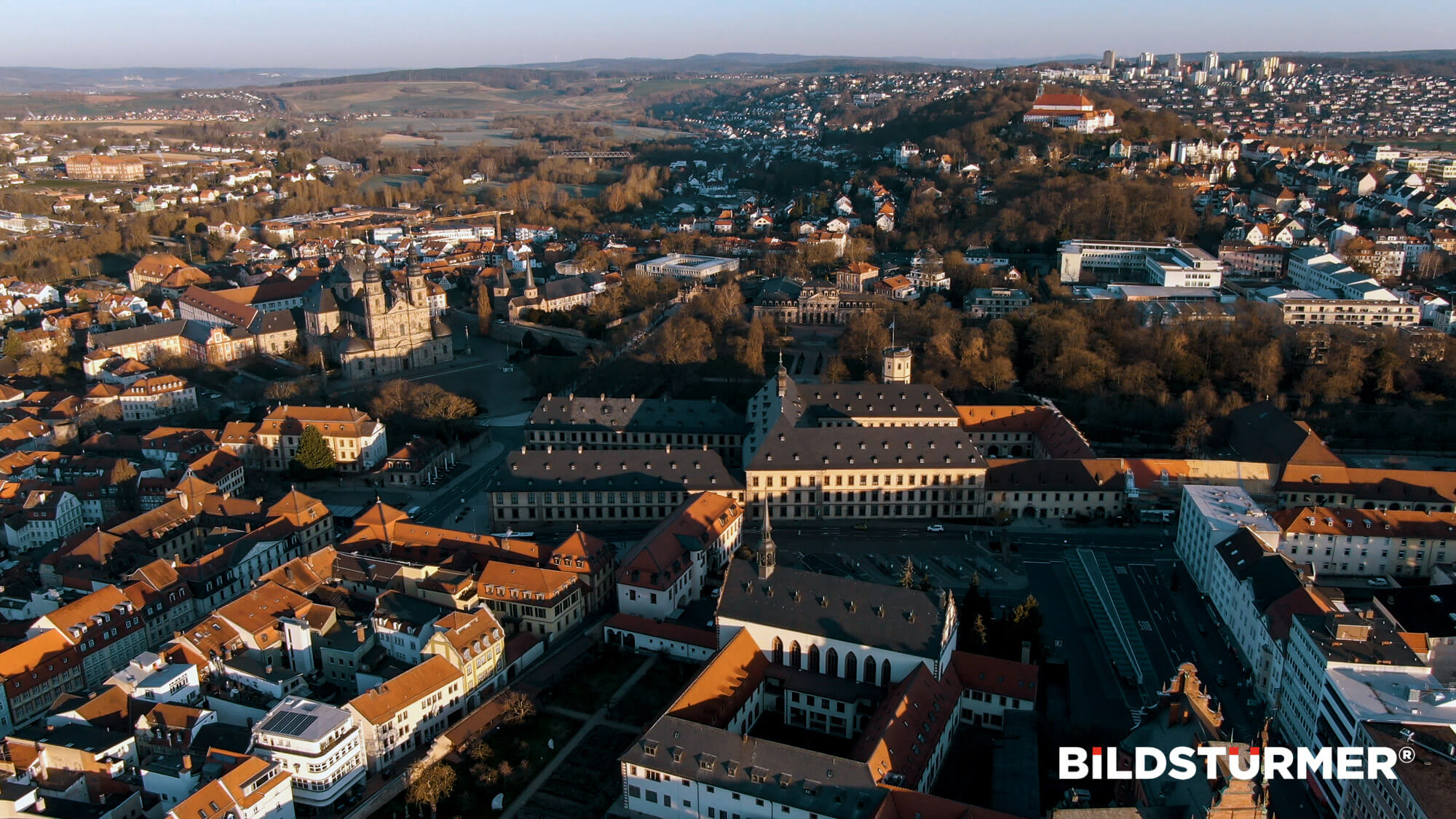 Luftaufnahmen Drohnenaufnahme Fulda Stadt Corona