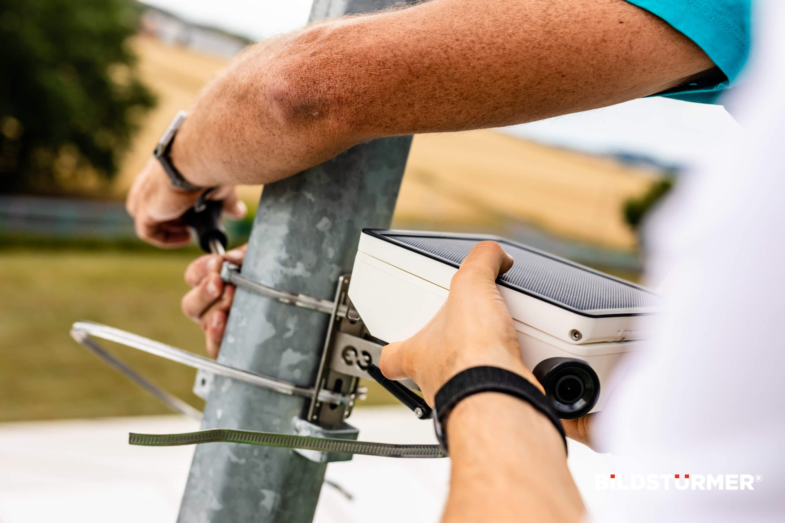 Installation der Baustellen Kamera und Zeitraffer